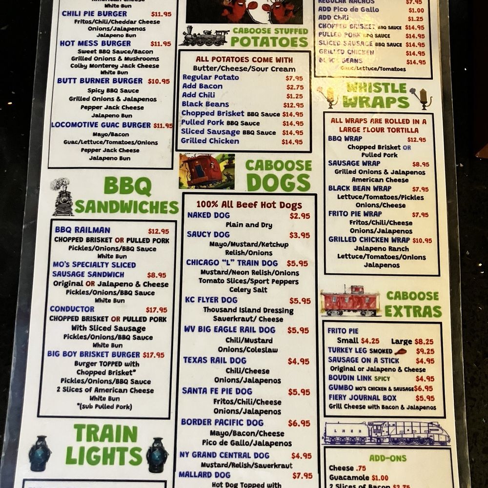 The Loose Caboose - Confused Menu - Barbeque Near Me - Spring, Texas The Loose Caboose - Confused Menu - Barbeque Near Me - Spring, Texas