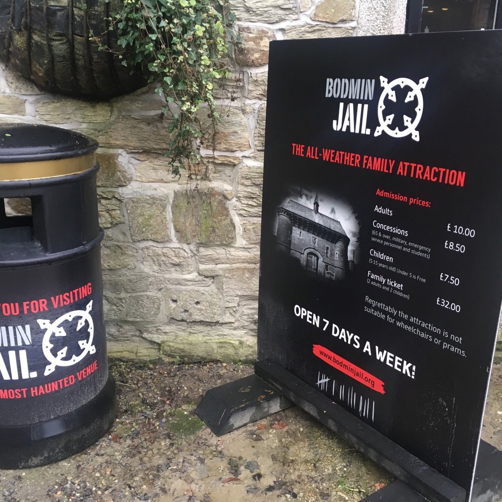 Bodmin Jail - Prices and cute tag line on the Bin - Landmarks & Historical Buildings Near Me - Bodmin, CON
