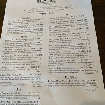 Defiance Ridge Vineyards - July 2022 Wine Menu - Wineries Near Me - Defiance, Missouri Defiance Ridge Vineyards - July 2022 Wine Menu - Wineries Near Me - Defiance, Missouri