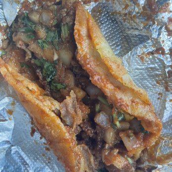 King Taco - Taco de chicharrón con salsa roja. - Mexican Near Me - El Monte, California