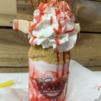 Scoop Around Ice Cream Bar - Strawberry Cheesecake Shake - Ice Cream & Frozen Yogurt Near Me - Chattanooga, Tennessee Scoop Around Ice Cream Bar - Strawberry Cheesecake Shake - Ice Cream & Frozen Yogurt Near Me - Chattanooga, Tennessee