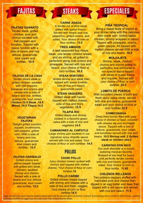 Menu photo 2 Garibaldi Mexican Restaurant Madison, WI Menu photo 2 Garibaldi Mexican Restaurant Madison, WI