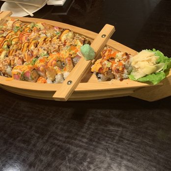 Red 88 Asian Bistro - Sushi Boat. Order enough rolls & they bring them out together in a boat. Awesome! - Sushi Bars Near Me - South Jordan, Utah Red 88 Asian Bistro - Sushi Boat. Order enough rolls & they bring them out together in a boat. Awesome! - Sushi Bars Near Me - South Jordan, Utah