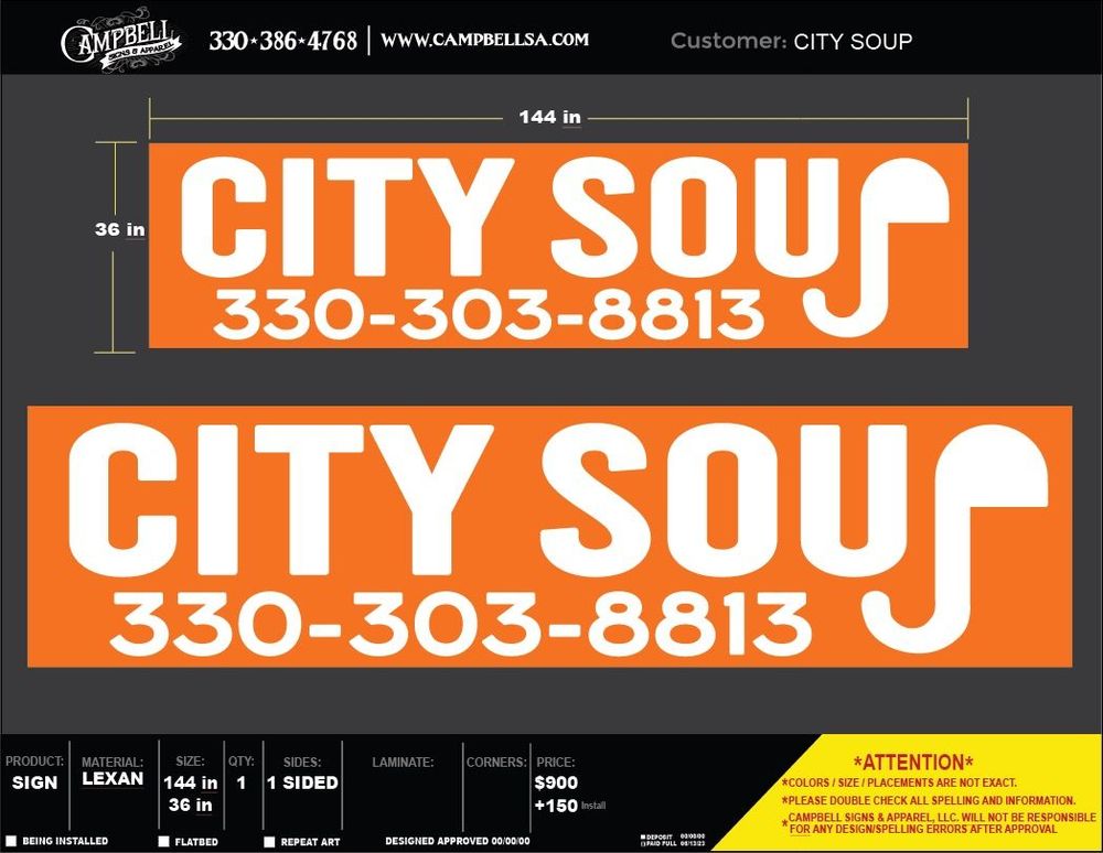 CITY SOUP Updated August 2024 500 Walnut St, East Liverpool, Ohio Soup Restaurant