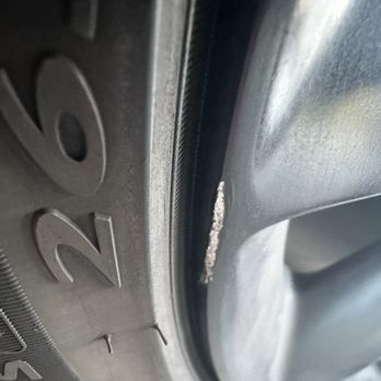 Mr. Tire Auto Service Centers - Damages from the machine, and no this is not a curb rash. - Auto Repair Near Me - Chambersburg, Pennsylvania Mr. Tire Auto Service Centers - Damages from the machine, and no this is not a curb rash. - Auto Repair Near Me - Chambersburg, Pennsylvania