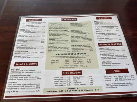 Menu photo 1 Stephens Old Village Restaurant Cincinnati, OH Menu photo 1 Stephens Old Village Restaurant Cincinnati, OH