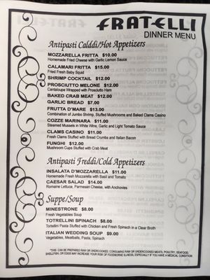 Menu photo 8 Fratelli Alexandria, VA