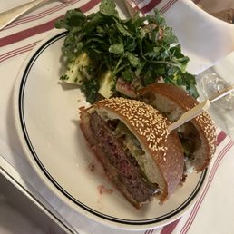 Burger and subbed salad for fries.