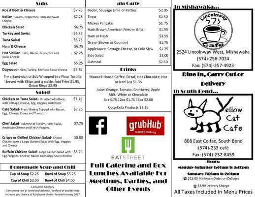 Menu photo 5 Yellow Cat Cafe South Bend, IN
