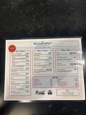 Menu photo 2 Woolworth’s Luncheonette Bakersfield, CA