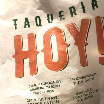 Taqueria HOY! - Address of locations. Anaheim - Mexican Near Me - Anaheim, California