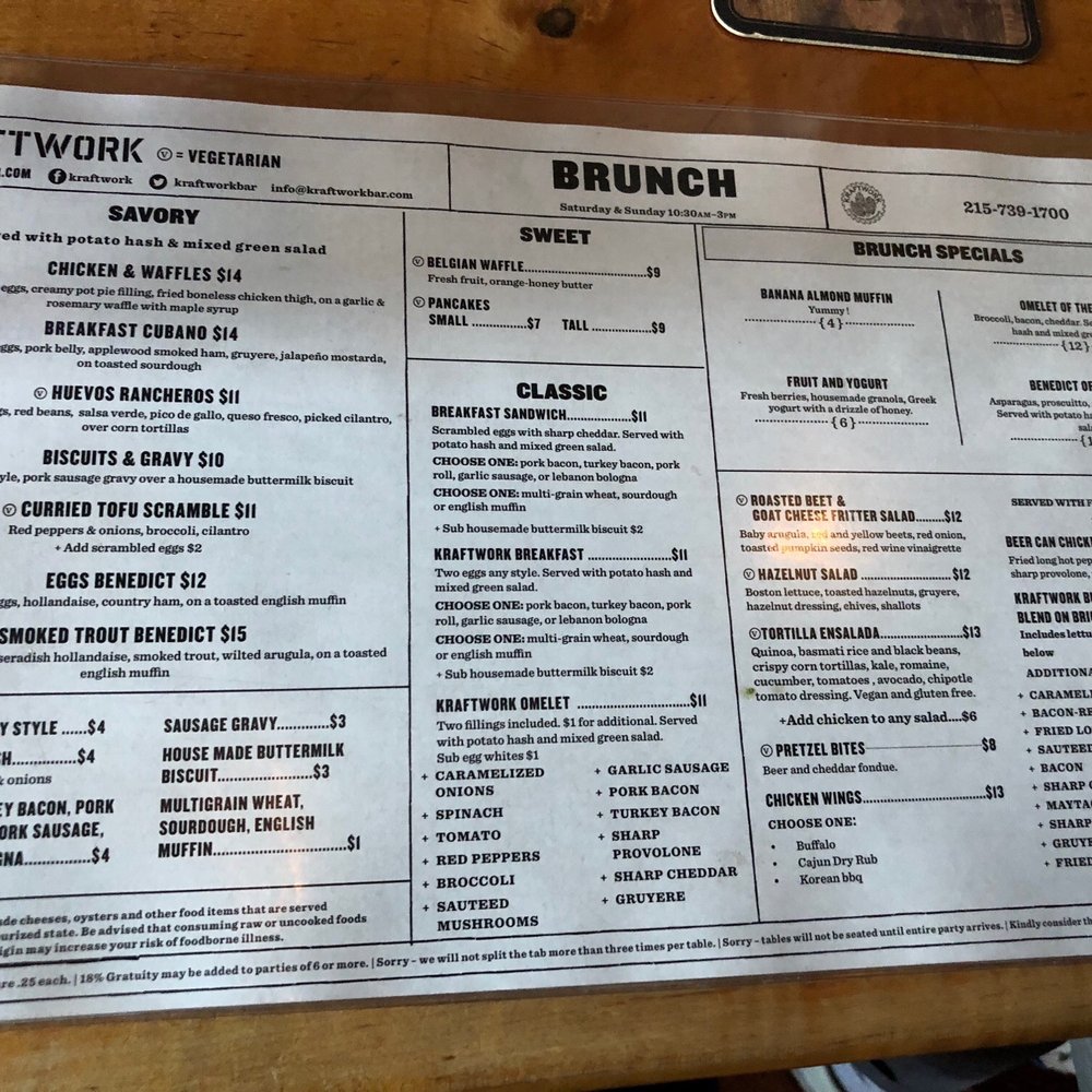 Kraftwork - Menu - Gastropubs Near Me - Philadelphia, Pennsylvania Kraftwork - Menu - Gastropubs Near Me - Philadelphia, Pennsylvania