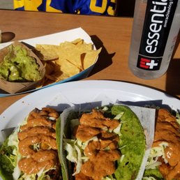 IB, super yummy! 3 fish tacos plus guacamole and chips only $10.99, pork Adobe vampiro and perfect view completes the order! IB, super yummy! 3 fish tacos plus guacamole and chips only $10.99, pork Adobe vampiro and perfect view completes the order!