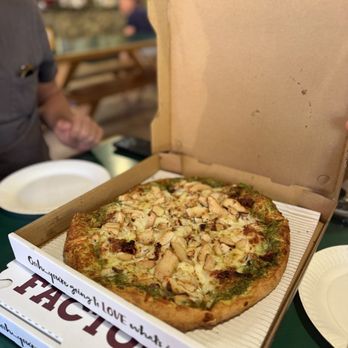 Pizza Factory - Chicken, Pesto, Sundried Tomatoes & Garlic Pizza - Pizza Near Me - Three Rivers, California Pizza Factory - Chicken, Pesto, Sundried Tomatoes & Garlic Pizza - Pizza Near Me - Three Rivers, California