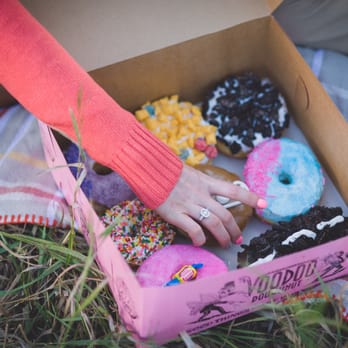 Voodoo Doughnut - The doughnuts are so fun looking we used them in our engagement photos - Donuts Near Me - Denver, Colorado
