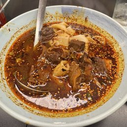 Spicy Braised Beef Brisket Hand Pull Noodle Soup Spicy Braised Beef Brisket Hand Pull Noodle Soup