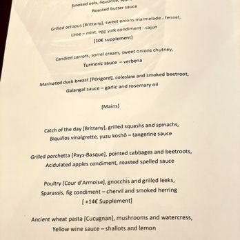 Eels - Menu - French Near Me - Paris, 75 Eels - Menu - French Near Me - Paris, 75
