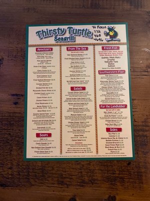 Menu photo 8 Thirsty Turtle Seagrill Fort Pierce, FL
