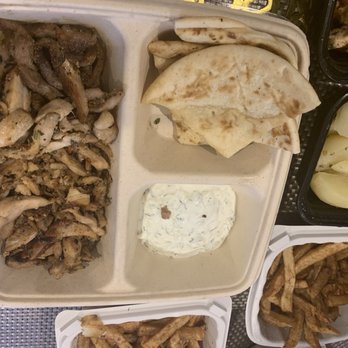 Yasou Mykonos - Pita, pita and an extra pita-fries, chicken and potatoes were amazing. - Greek Near Me - Demarest, New Jersey