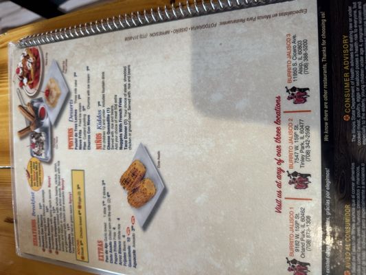 Menu photo 3 Burrito Jalisco Alsip, IL Menu photo 3 Burrito Jalisco Alsip, IL