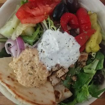 The Simple Greek - Mixed greens bowl with hummus - Greek Near Me - Mobile, Alabama