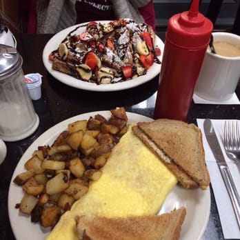 Theo's Cozy Corner - The chocolate french toast and supreme omelette (I think that's the name) - Breakfast & Brunch Near Me - Boston, Massachusetts Theo's Cozy Corner - The chocolate french toast and supreme omelette (I think that's the name) - Breakfast & Brunch Near Me - Boston, Massachusetts