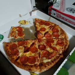 Papa Johns Pizza - Pepperoni and extra cheese a nice looking pizza.