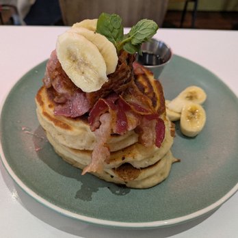 Cafe Strange Brew - @endoedibles on Instagram 07/03/26 Pancakes, Streaky Bacon, Bananas, Maple Syrup - Cafes Near Me - Glasgow, GLG Cafe Strange Brew - @endoedibles on Instagram 07/03/26 Pancakes, Streaky Bacon, Bananas, Maple Syrup - Cafes Near Me - Glasgow, GLG