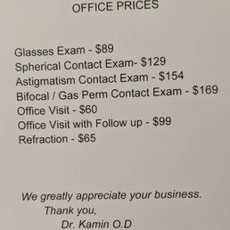 2021 Costco Optometrist Prices
