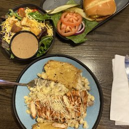 Pasta and burger