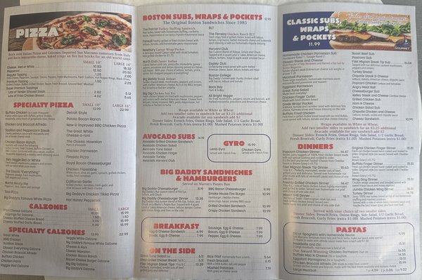 Menu photo 3 Big Daddy’s 2 Arlington, MA