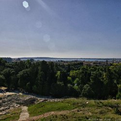 Teatro Greco - Blick auf die Bucht von Siracusa (03/2020)