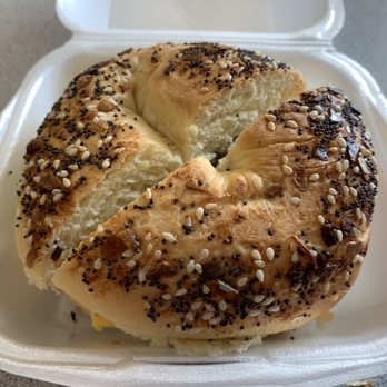 Bakery Plus - Sausage, egg  and cheese  on an everything Bagel. So damn gooood! - Donuts Near Me - Orlando, Florida