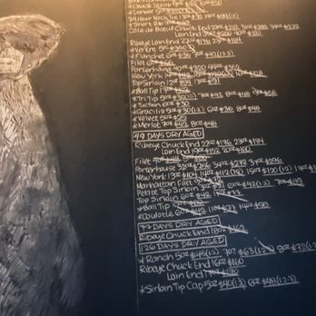 Bateau - The aged Beef menu board.   limited   Availability for day...once ordered it's gone!  Heh - Steakhouses Near Me - Seattle, Washington