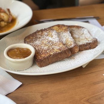 Ray's On the River - Peach Bourbon French Toast - Seafood Near Me - Sandy Springs, Georgia Ray's On the River - Peach Bourbon French Toast - Seafood Near Me - Sandy Springs, Georgia