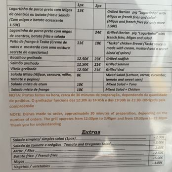 Taskafina - Menu 1/3 - Portuguese Near Me - Évora, 07