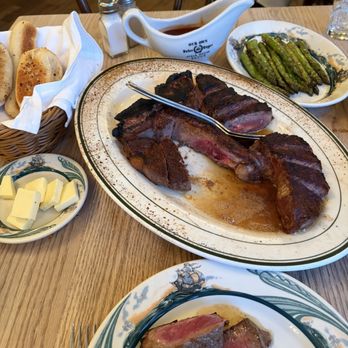 Peter Luger - steak for two, asparagus - Steakhouses Near Me - Brooklyn, New York