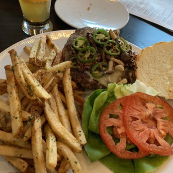 Rattlesnake Club - Rattlesnake Burger w/ Fries, Jalapeno's and Mushrooms - New American Near Me - Reno, Nevada Rattlesnake Club - Rattlesnake Burger w/ Fries, Jalapeno's and Mushrooms - New American Near Me - Reno, Nevada