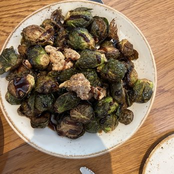 Scout - Crispy Brussel Sprouts with balsamic glaze and candied walnuts - Bars Near Me - Decatur, Georgia