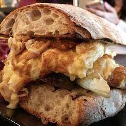 Grillville - Breakfast sandwich - eggy-chorizo goodness!