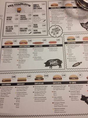Menu photo 6 Santa Burg Barcelona, B Menu photo 6 Santa Burg Barcelona, B