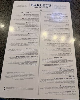 Menu photo 2 Barley's Kitchen + Tap Shawnee, KS