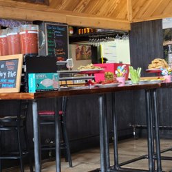 Blue Corn Harvest Bar & Grill - The bloody Mary bar, offering 3 varieties and some really interesting garnishes