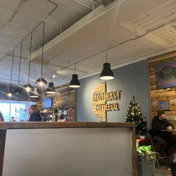 Contrast Coffee - people sitting at tables in a coffee shop - Coffee Roasteries Near Me - Ironwood, Michigan