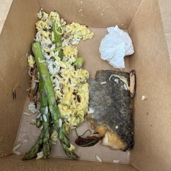 Copperhorn Meet House - Leftover food packed with used Kleenex