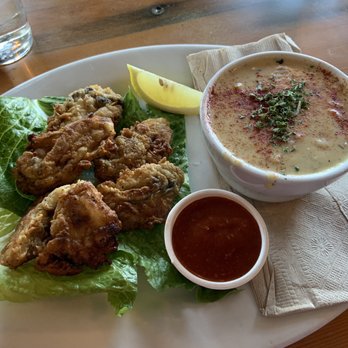 Buoy Beer - Fried oysters with clam chowder - Brewpubs Near Me - Astoria, Oregon