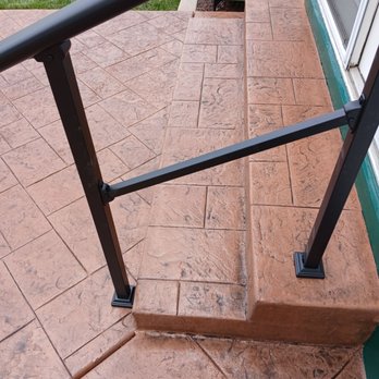 CalDec Designs - Hand rail and steps with finished and sealed - Artificial Turf Near Me CalDec Designs - Hand rail and steps with finished and sealed - Artificial Turf Near Me