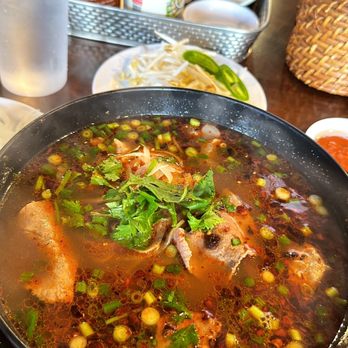 Pho On California - a bowl of soup with meat and vegetables - Vietnamese Near Me - Pasadena, California