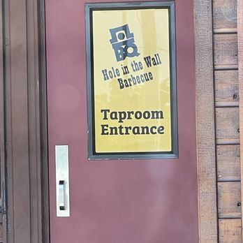 Hole In The Wall Bbq - Taproom Entrance sign - Barbeque Near Me - Springfield, Oregon