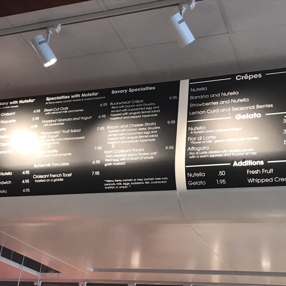 Nutella Cafe - the menu - Desserts Near Me - Chicago, Illinois